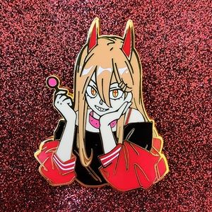 Power Blood Fiend Devil With Lollipop Chainsaw Man Hard Enamel Pin